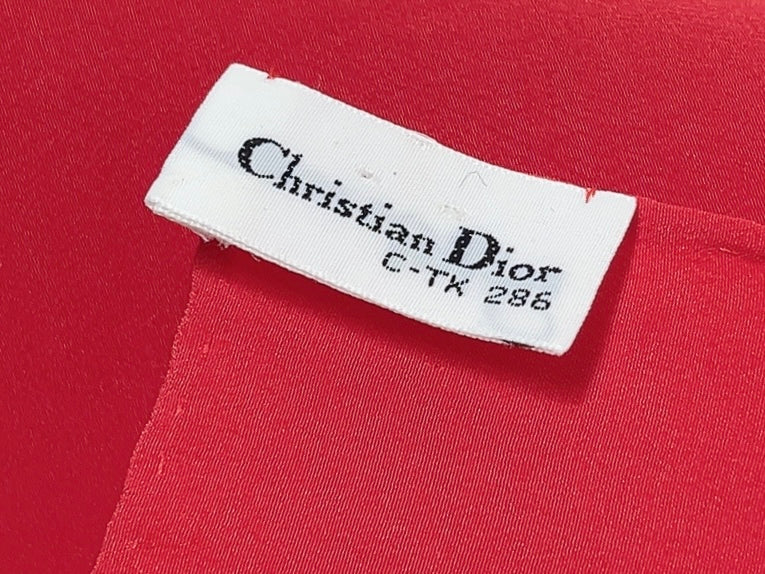Christian Dior vintage red scarf