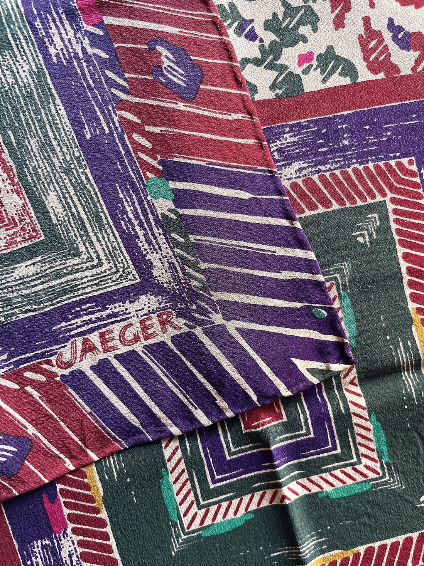 JAEGER vintage silk scarf