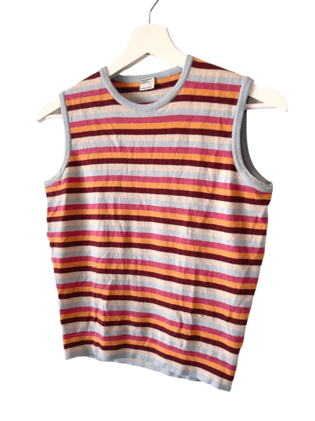 JOHN SMEDELY multi color knit tank top