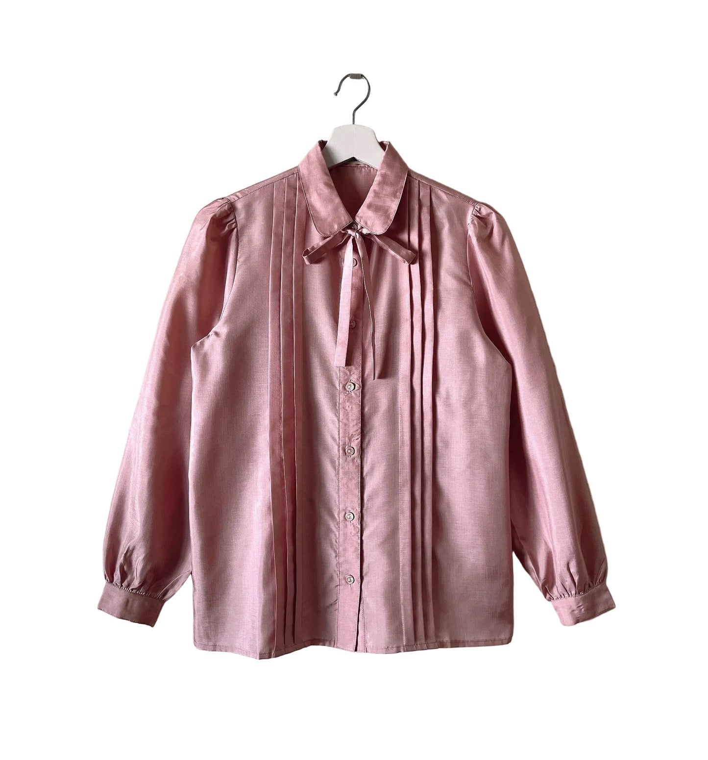 Pierre Balmain pink ribbon blouse