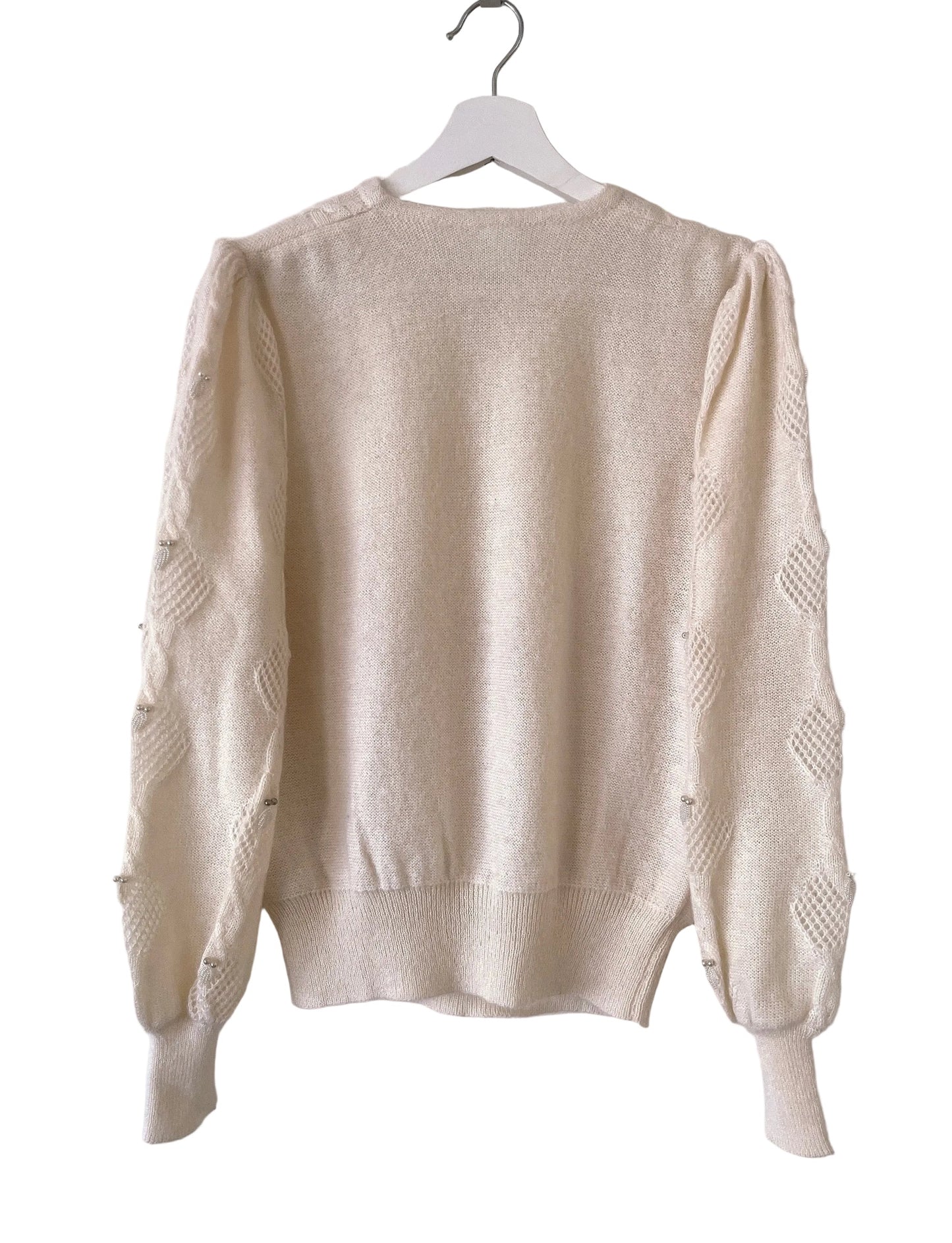 Italy made pearl mohair sweater