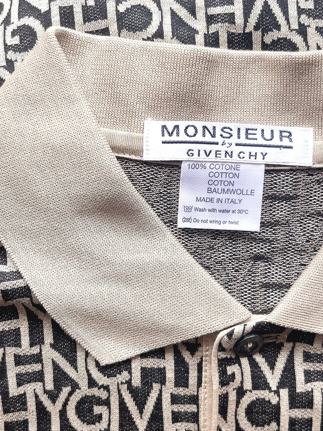 GIVENCHY 80s Vintage monogram polo shirt