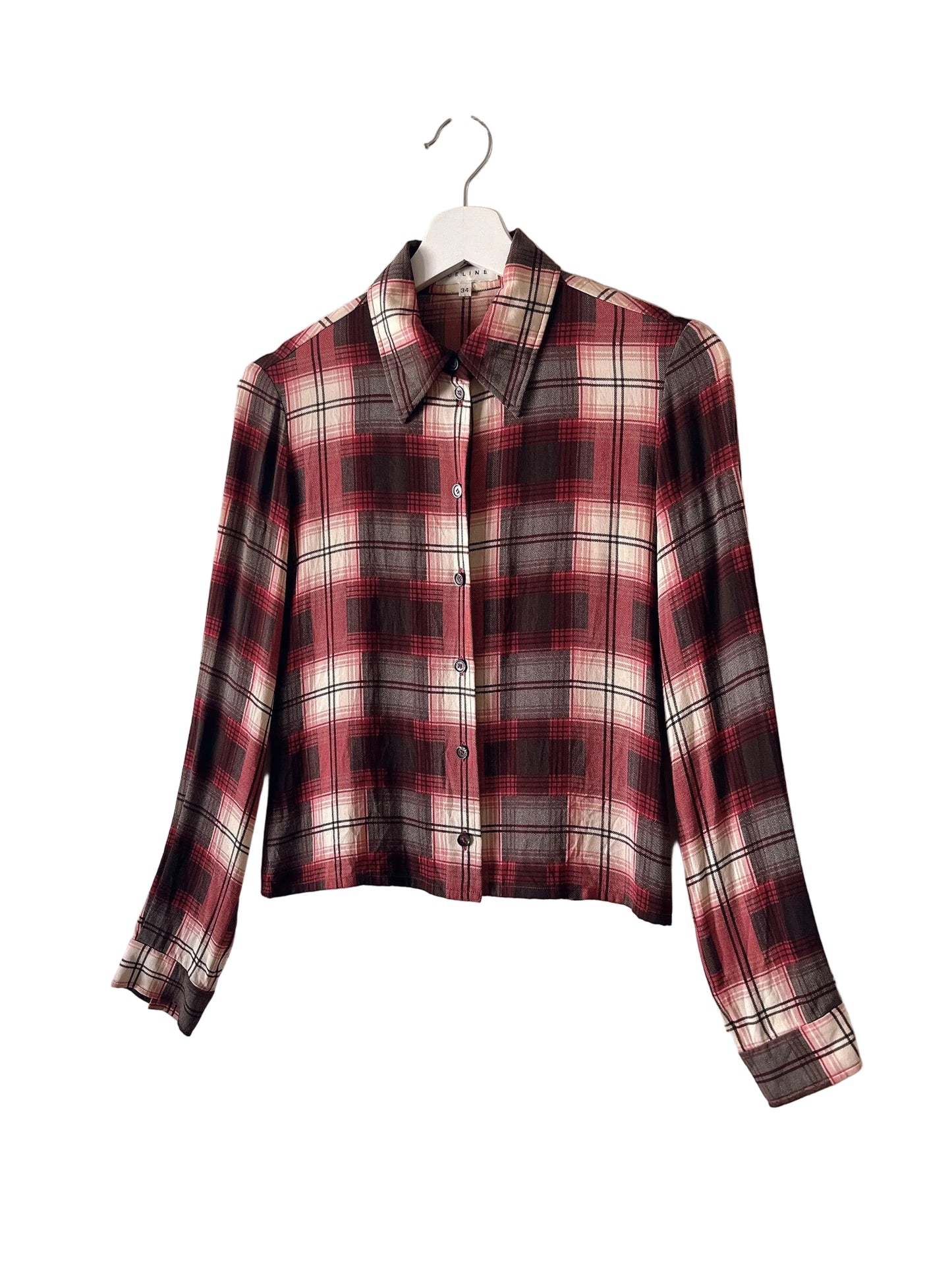 Celine check silk shirt