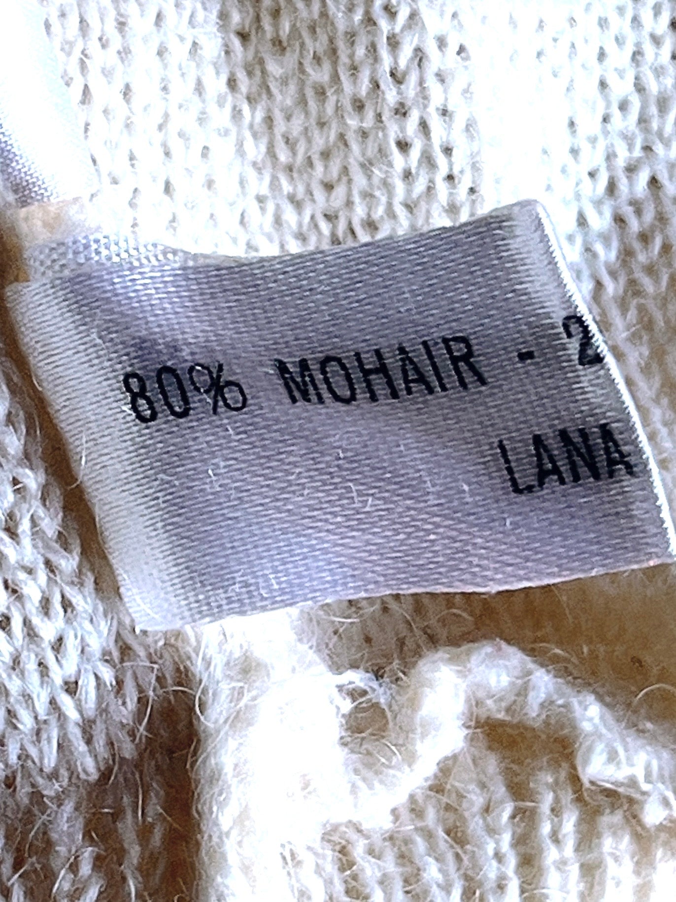 Italy made pearl mohair sweater