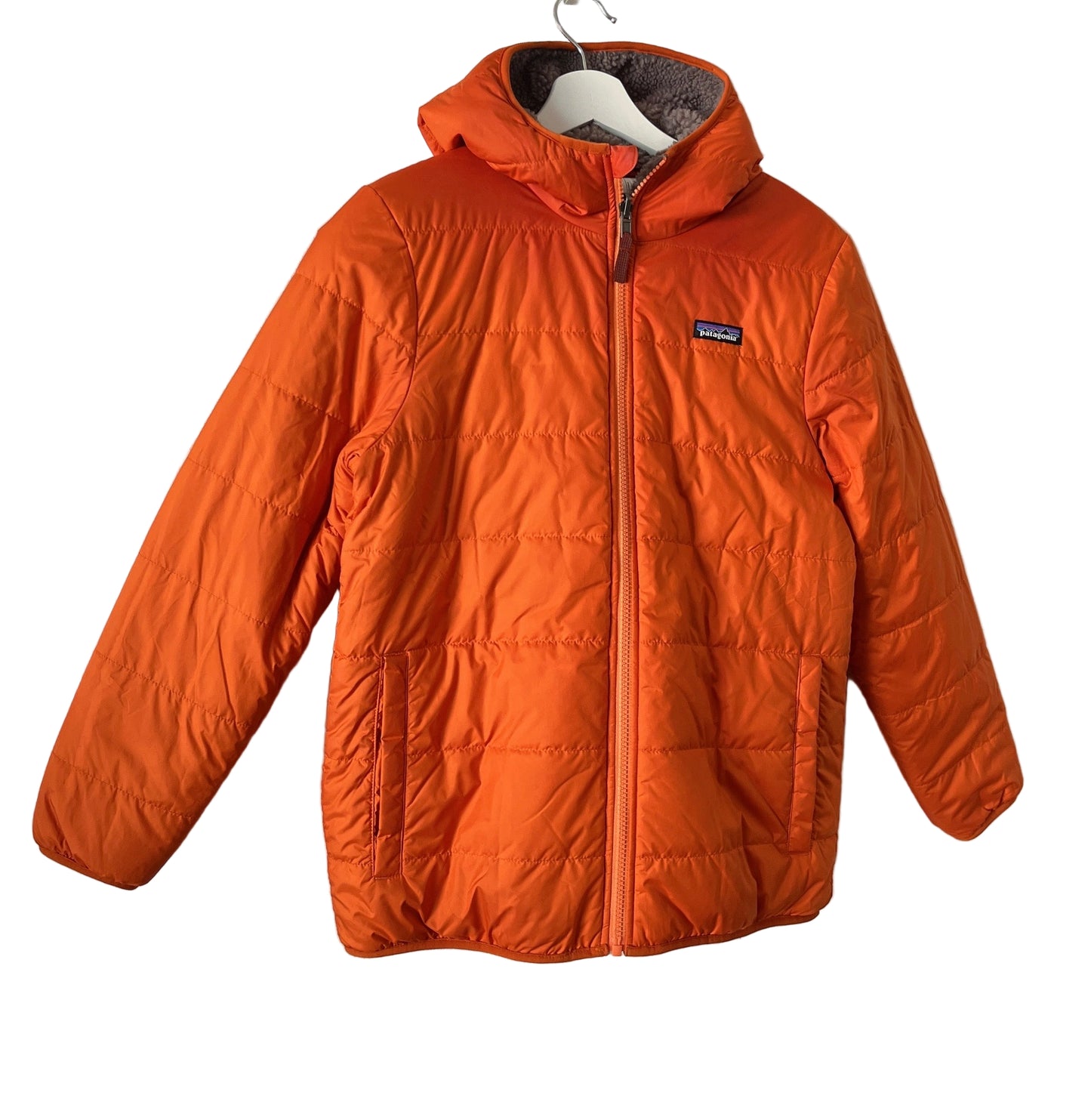 patagonia fleece reversible hoodie jacket
