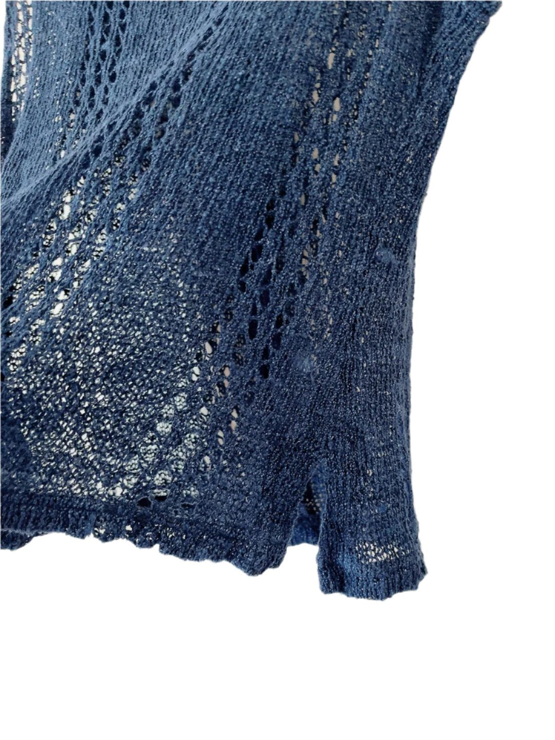 vintage linen navy knit tank top
