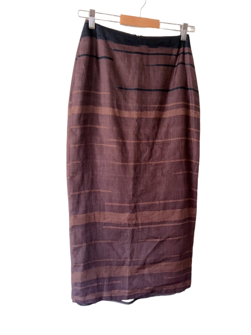 MaxMara linen long slit skirt