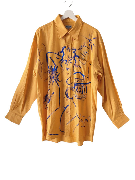 KENZO 80s vintage shirt -「 hand painted by Ousmane 」