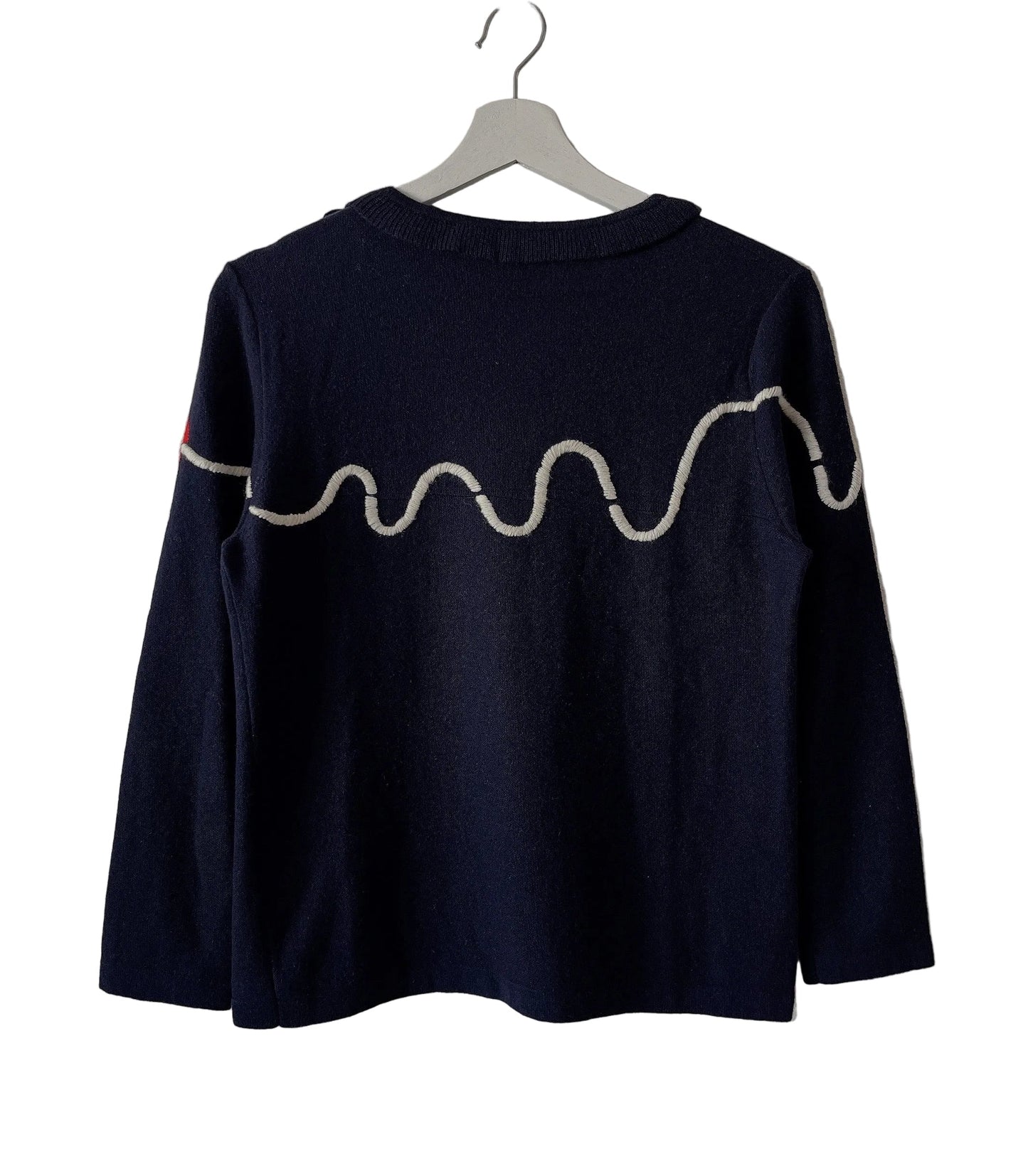 Sonia Rykiel embroidery navy sweater