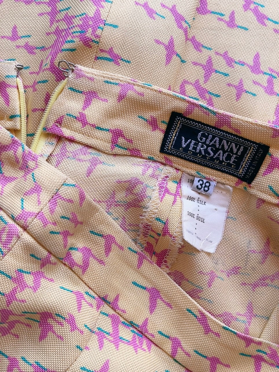 GIANNI VERSACE bird 鶴 motif vintage pants