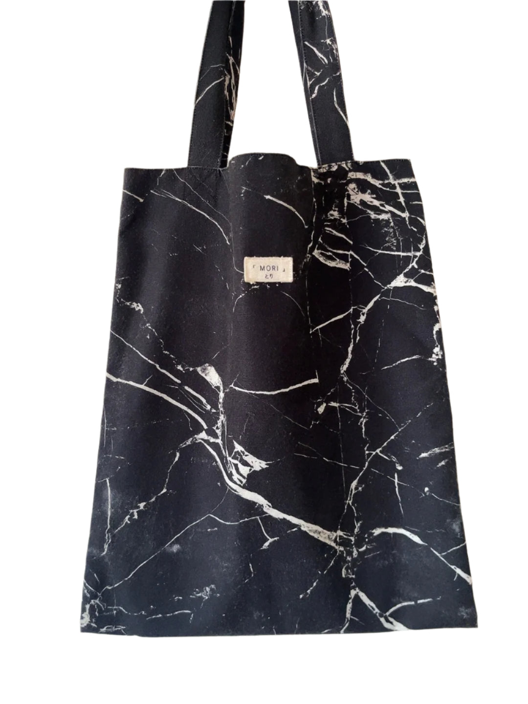 Black & white marble design tote bag