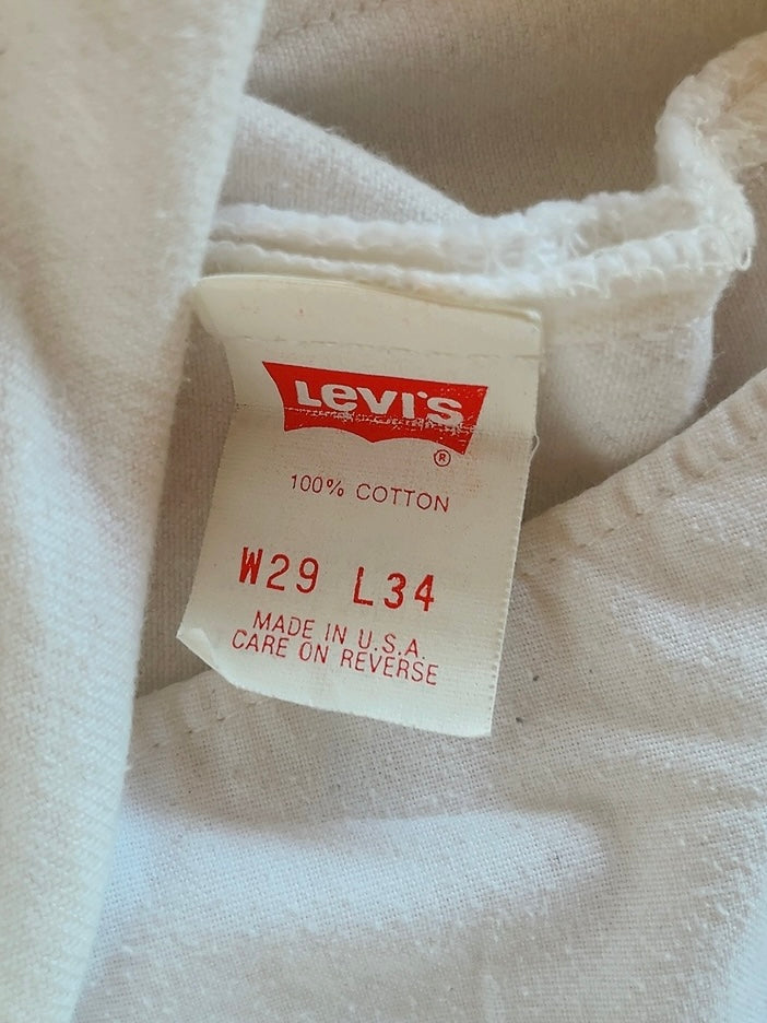 Levi's 501 cut-off white denim
