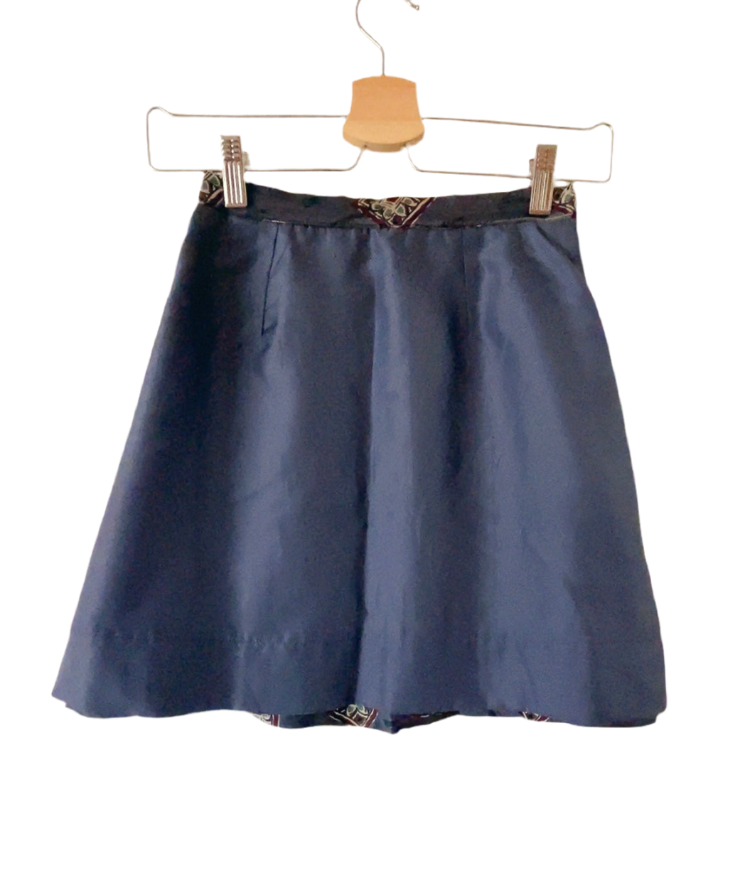 90s vintage silk pattern mini skirt