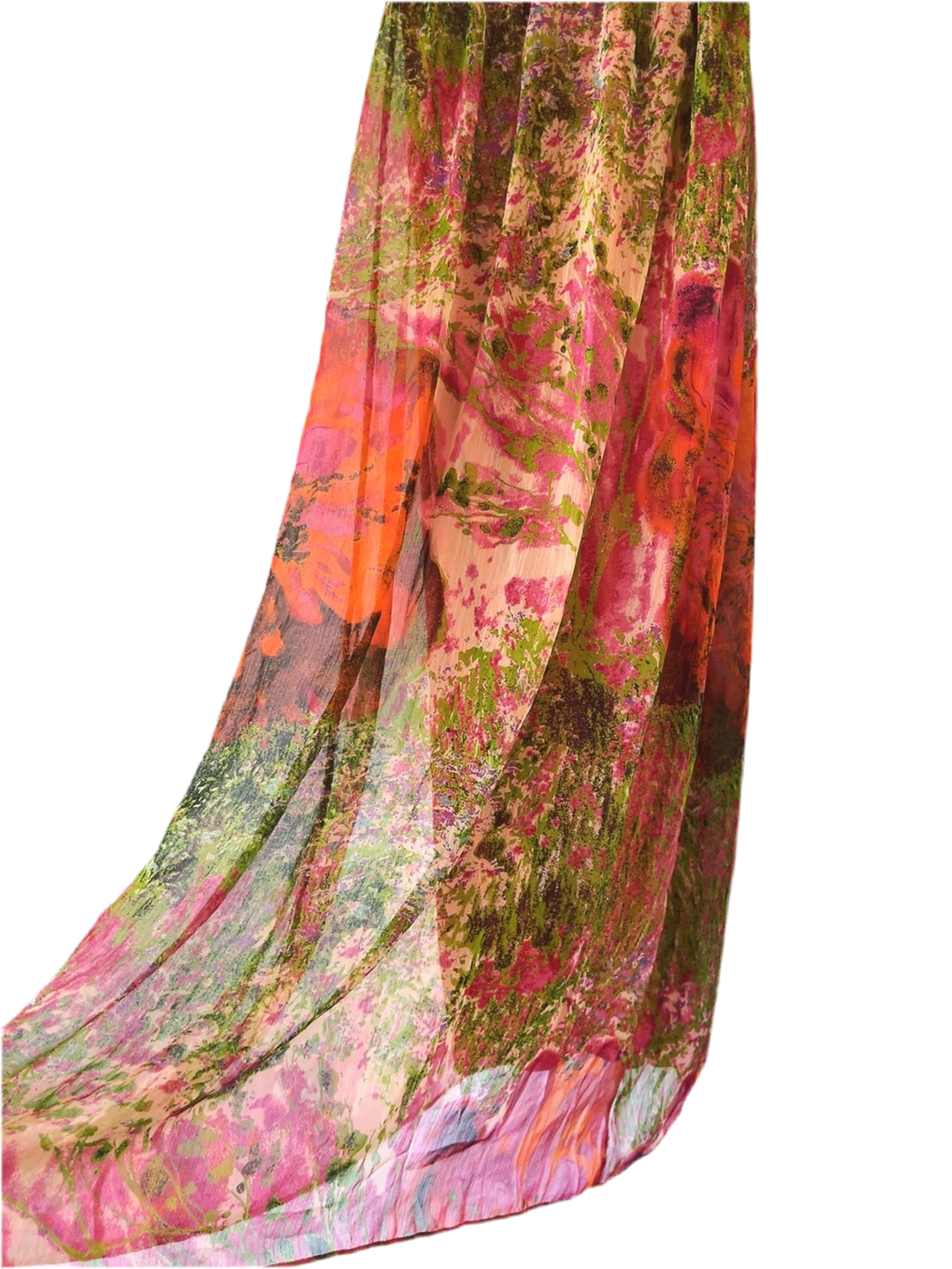 vintage floral bare top long skirt / dress