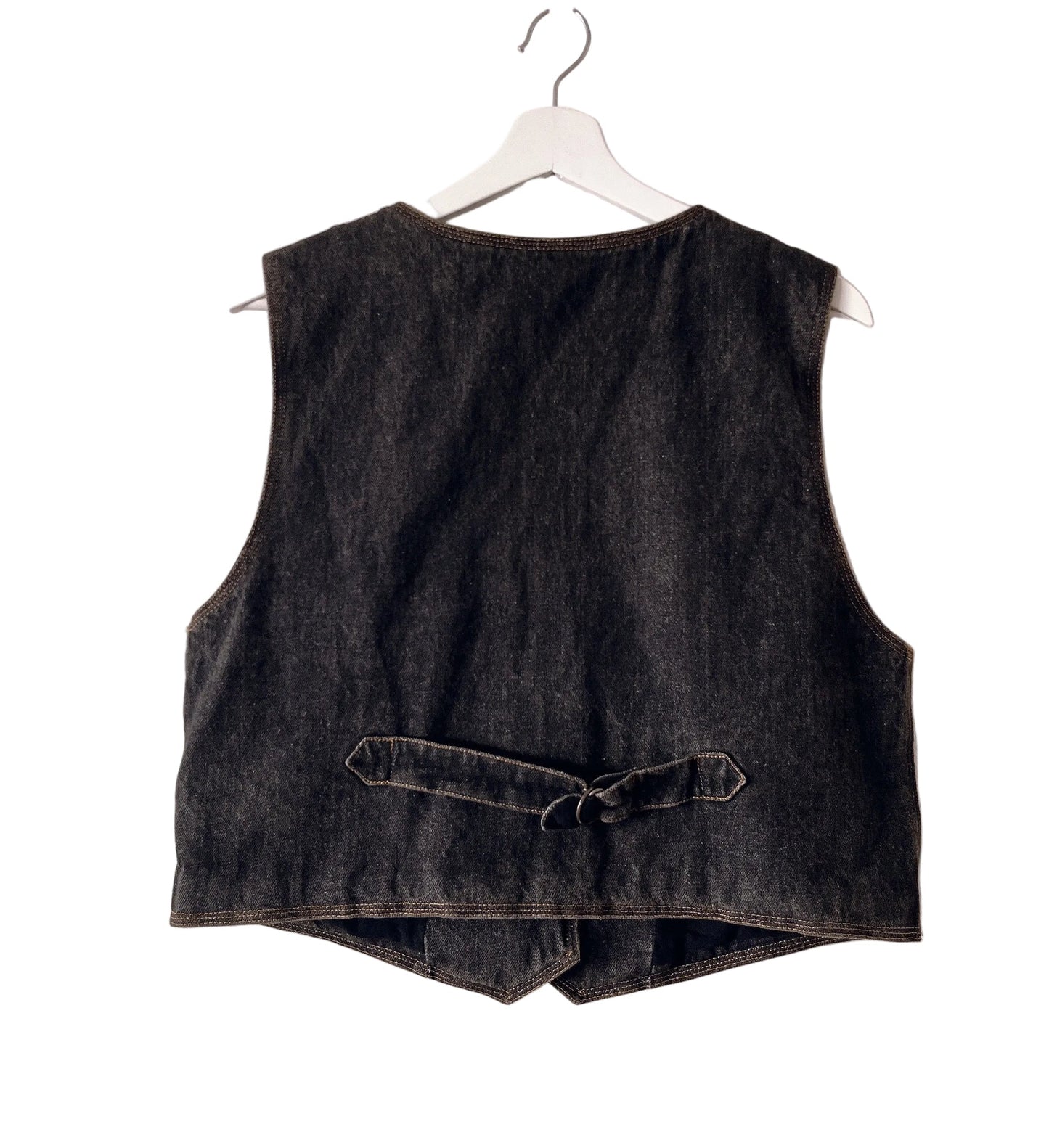 KRIZIA black denim vest