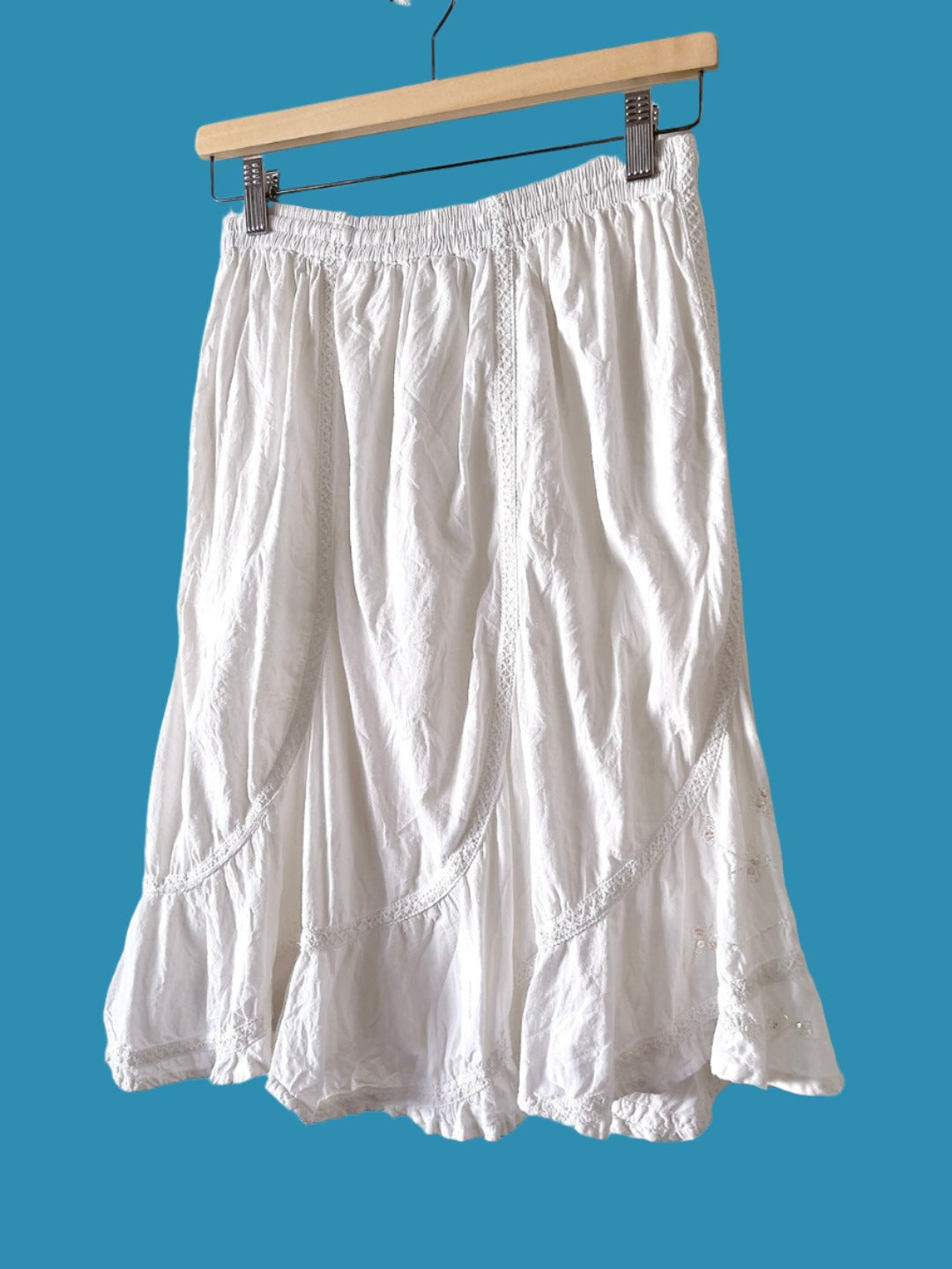 Vintage White cotton skirt