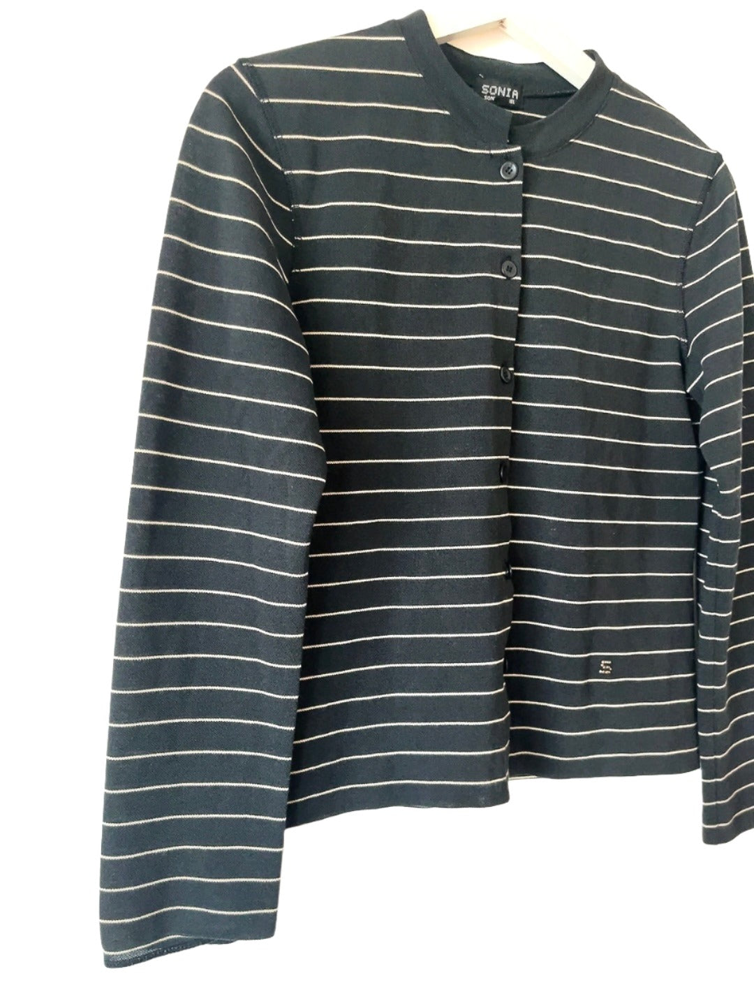 SONIA RYKIEL vintage B&W knit cardigan