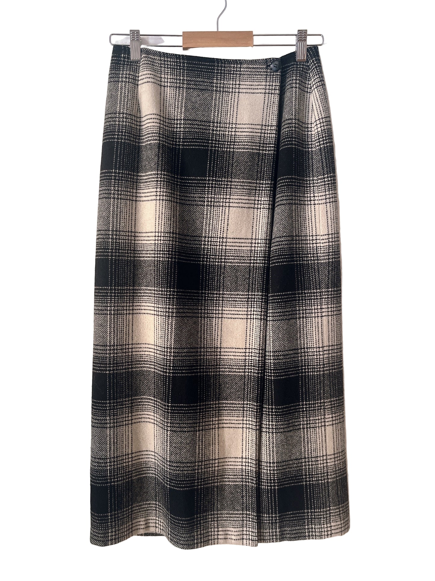 vintage b&w wrap skirt