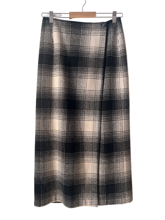 vintage b&w wrap skirt