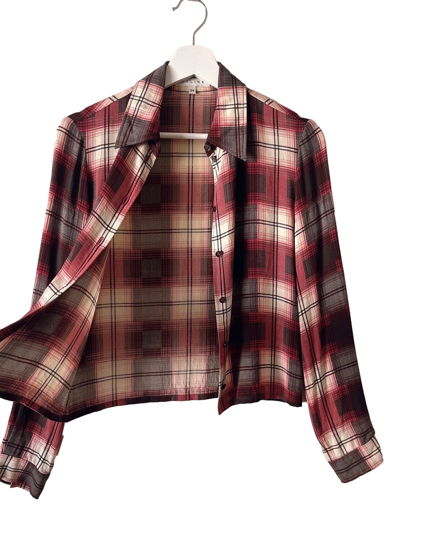 Celine check silk shirt