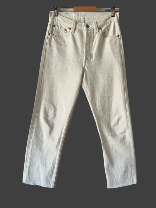 Levi's 501 cut-off white denim