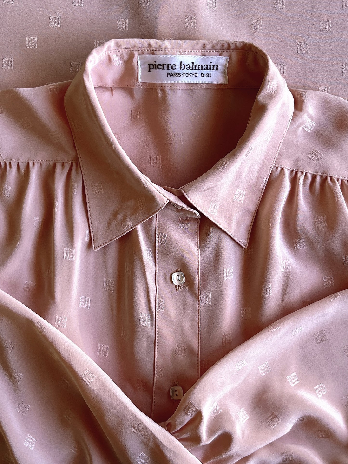 Pierre Balmain pink blouse