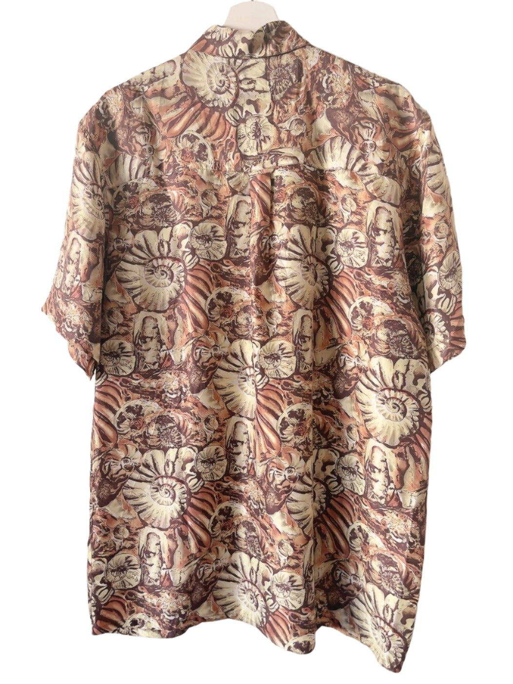 80s vintage shell motif silk shirt