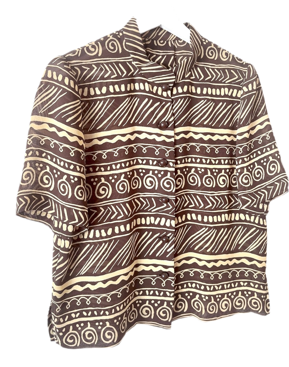 vintage see through pattern shirt