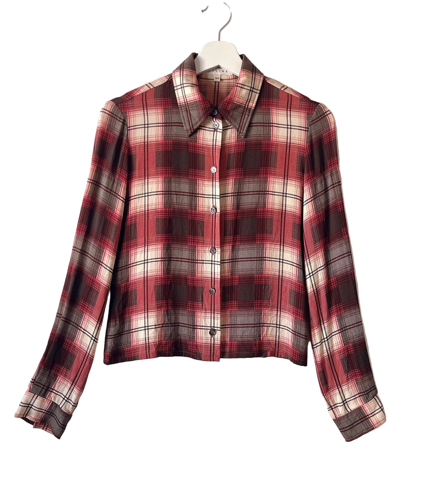 Celine check silk shirt