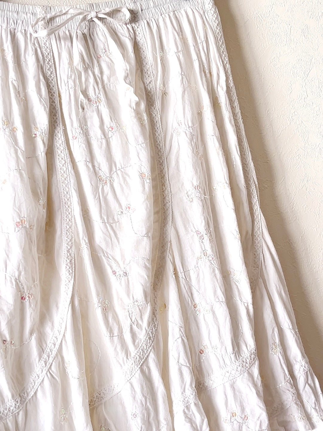 Vintage White cotton skirt