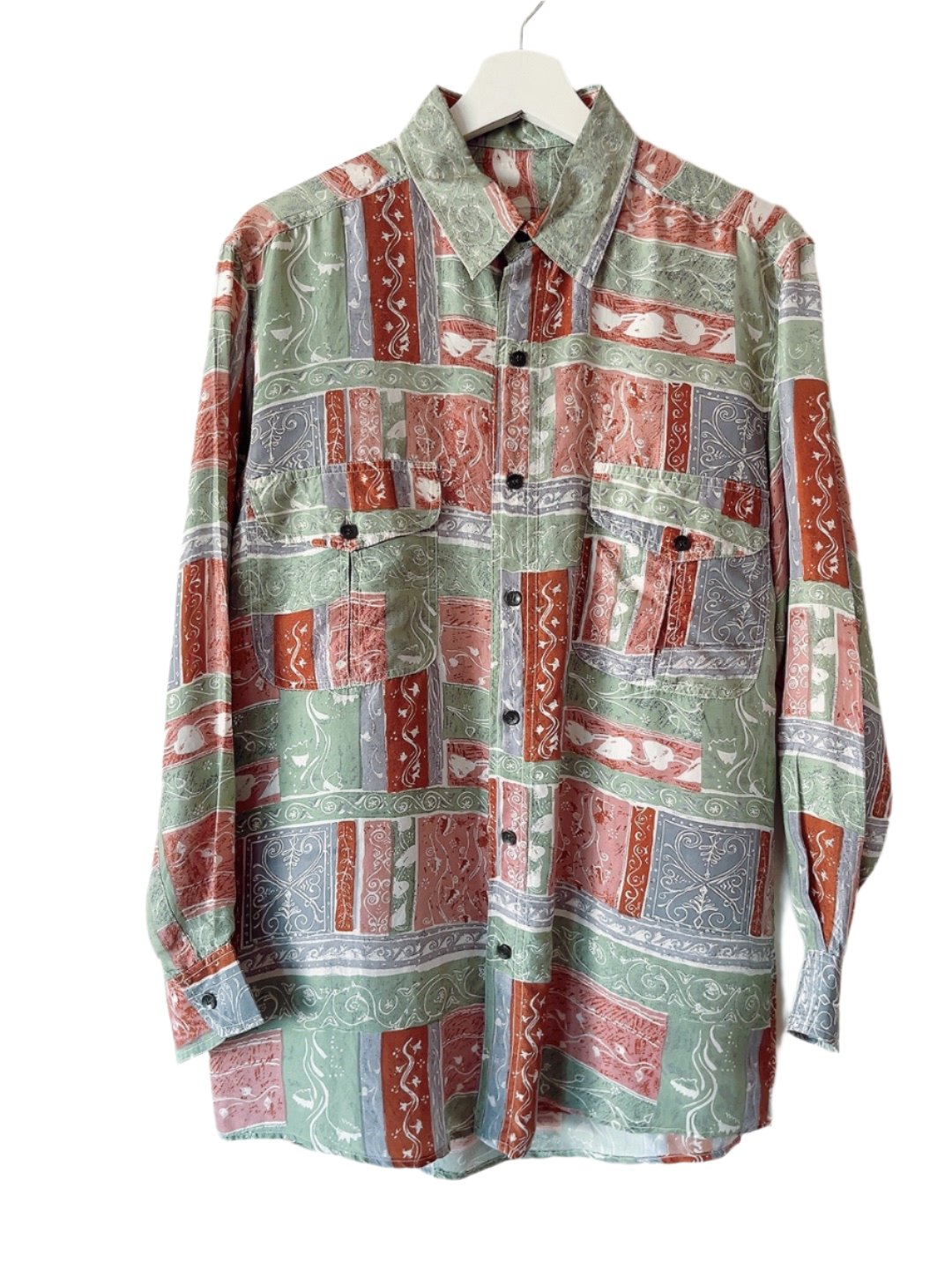 vintage silk pattern shirt