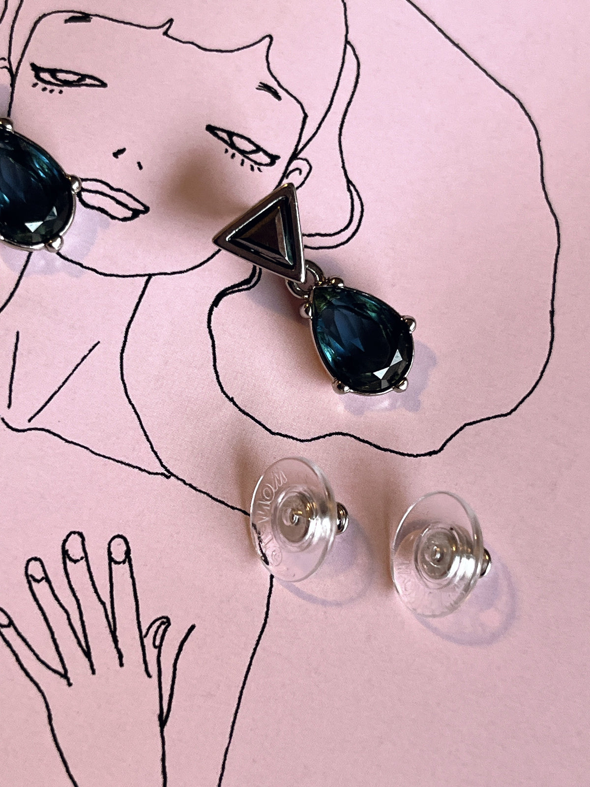 Monet stone earrings