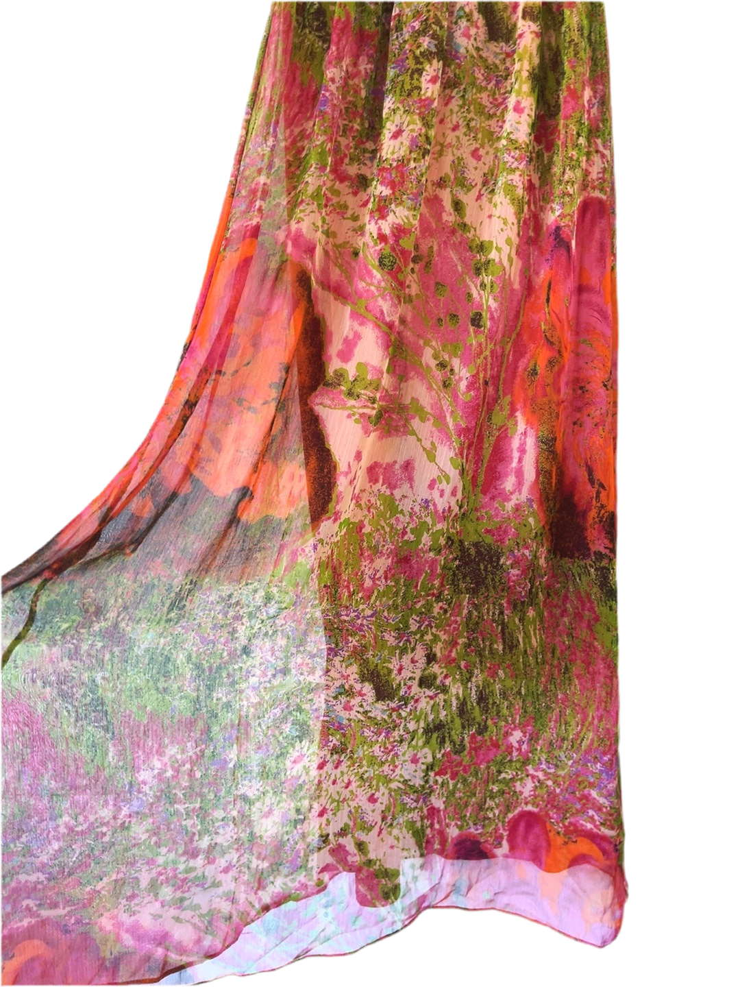 vintage floral bare top long skirt / dress