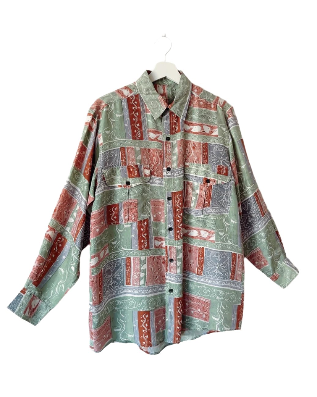 vintage silk pattern shirt