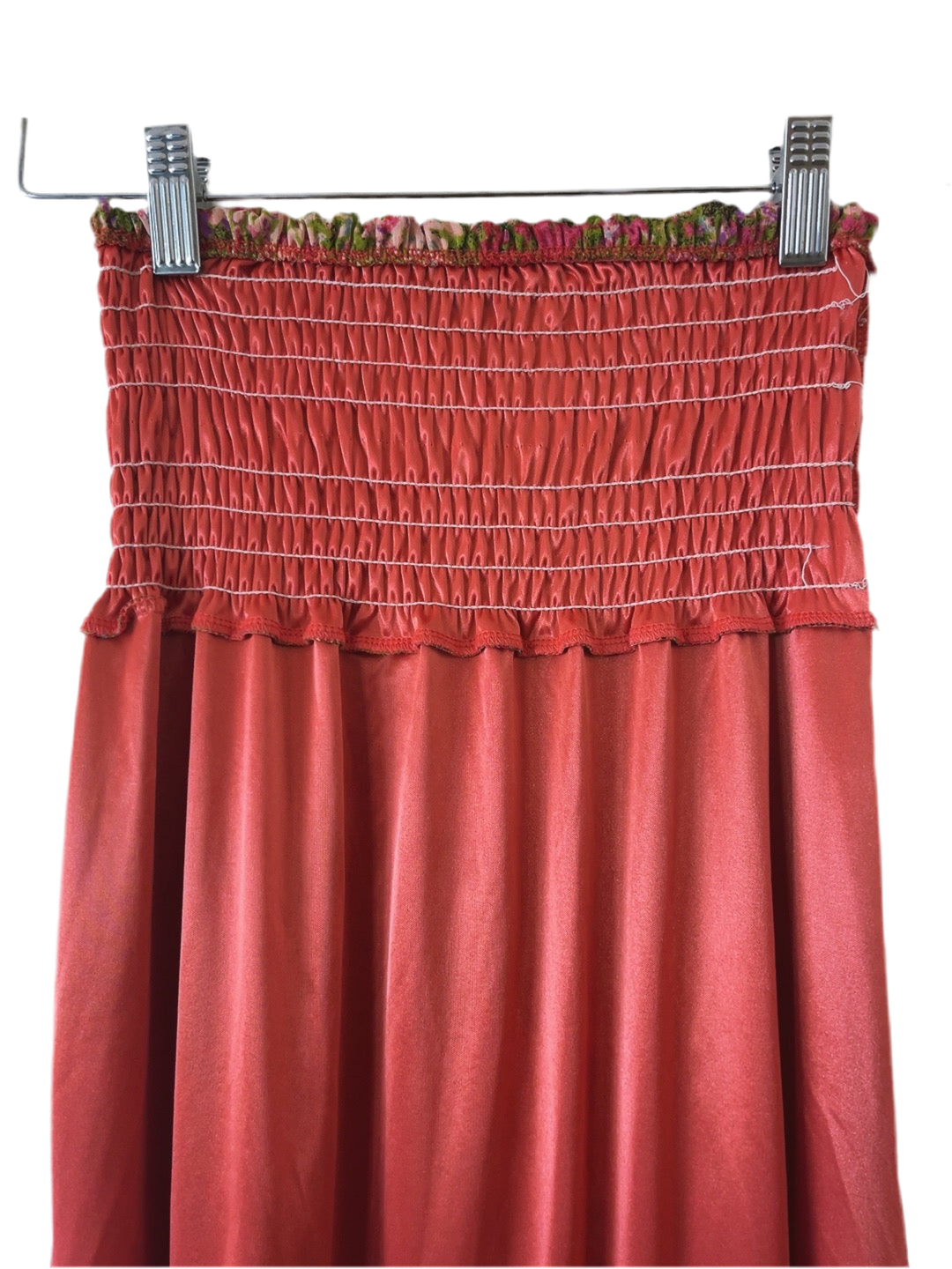 vintage floral bare top long skirt / dress
