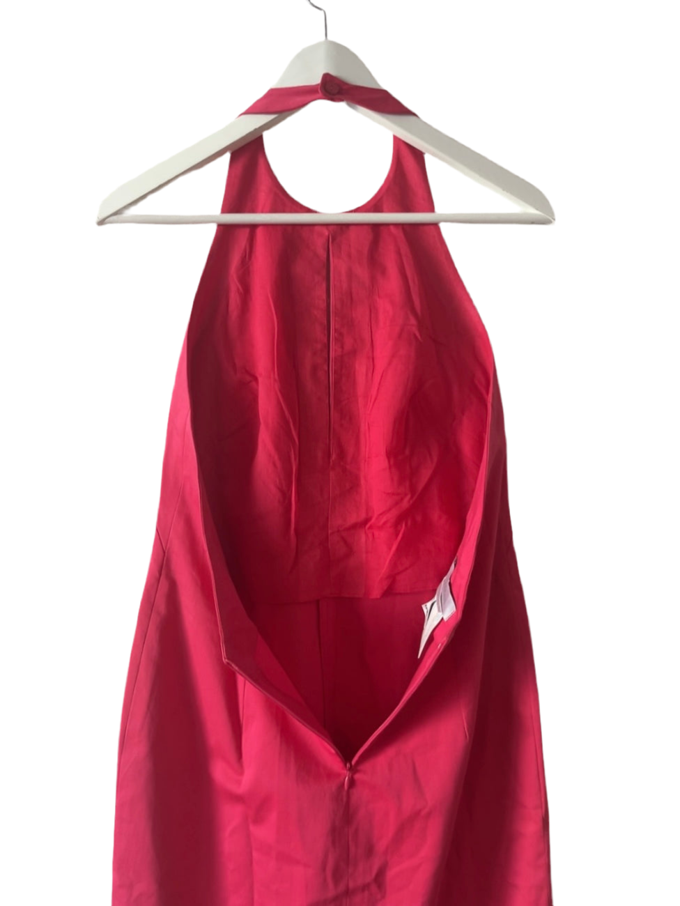 Max Mara vintage halter-neck open-back pink dress