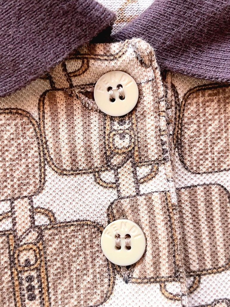 FENDI vintage bag pattern polo tank top