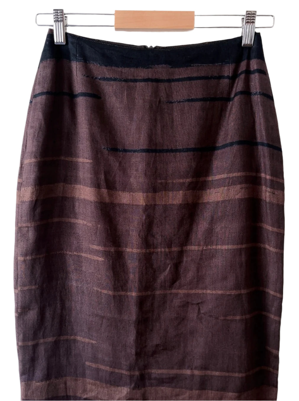 MaxMara linen long slit skirt