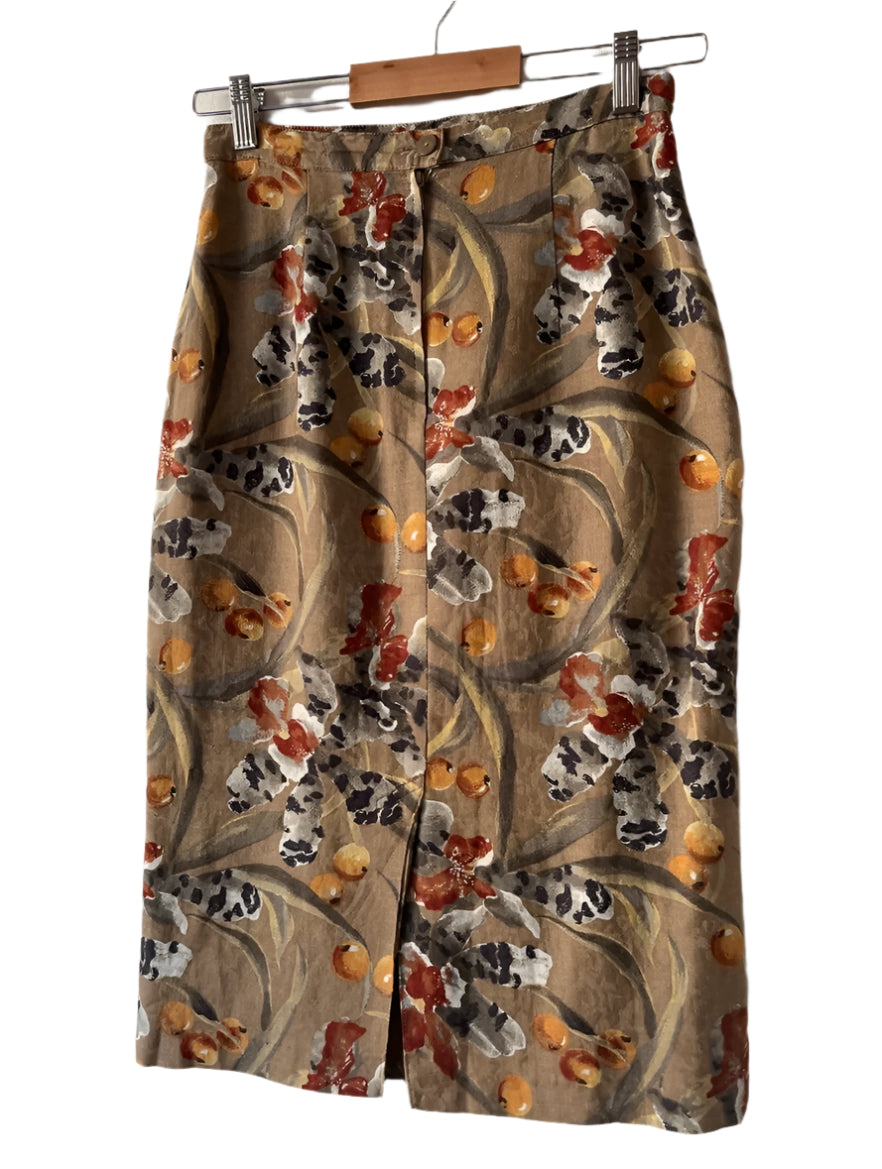 vintage pattern tight skirt