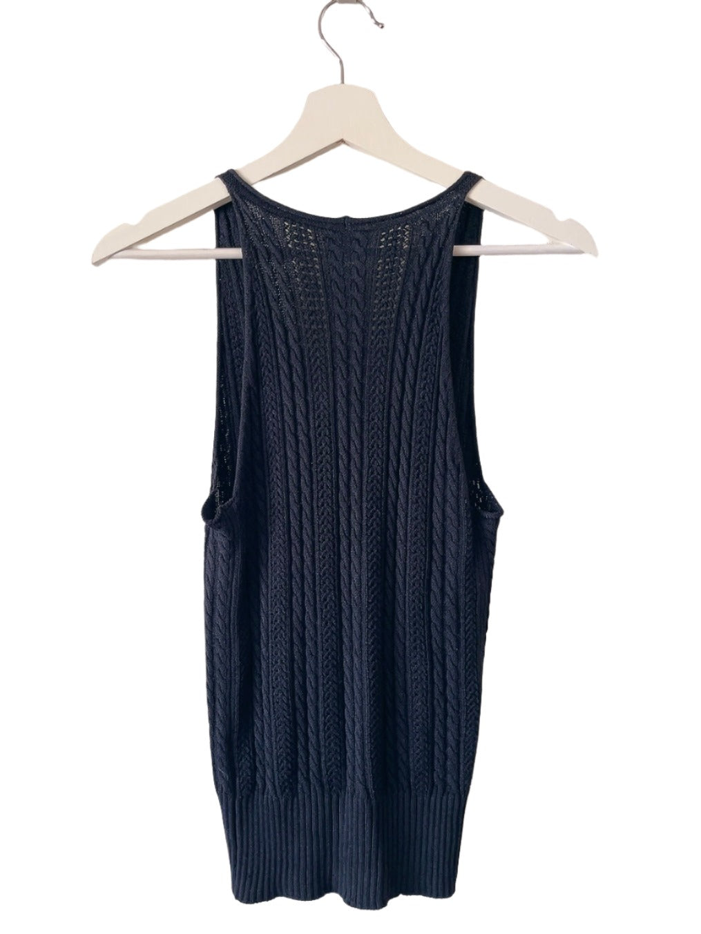 Max Mara navy knit tank top
