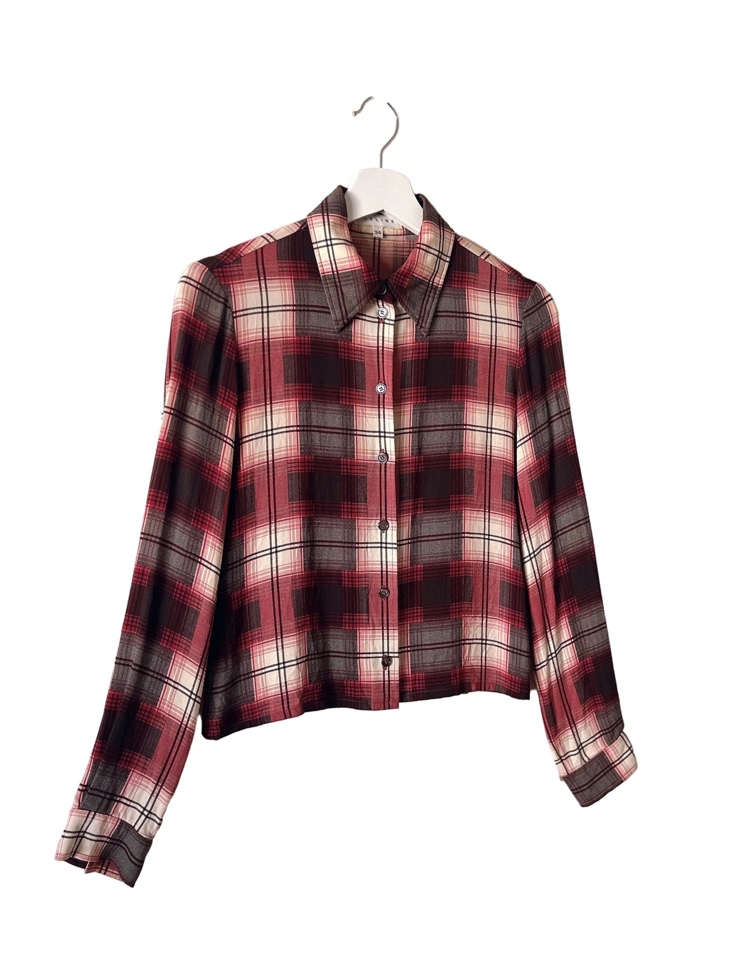 Celine check silk shirt