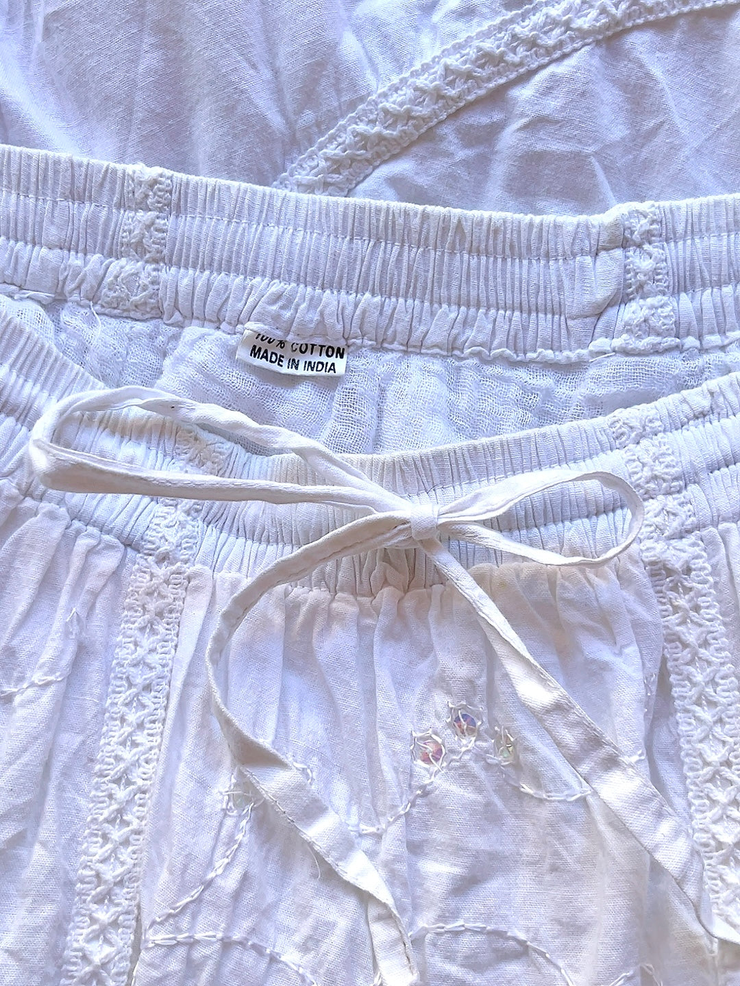 Vintage White cotton skirt