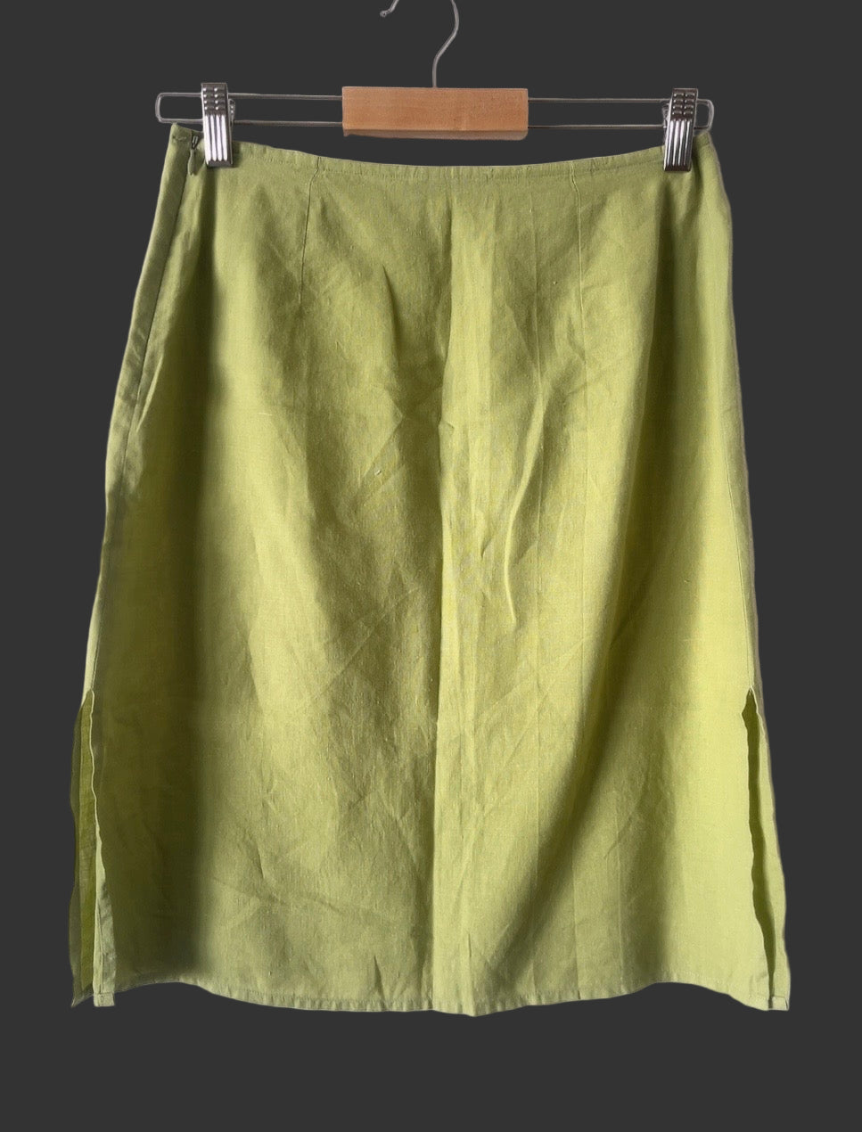 agnès b. linen side slit skirt