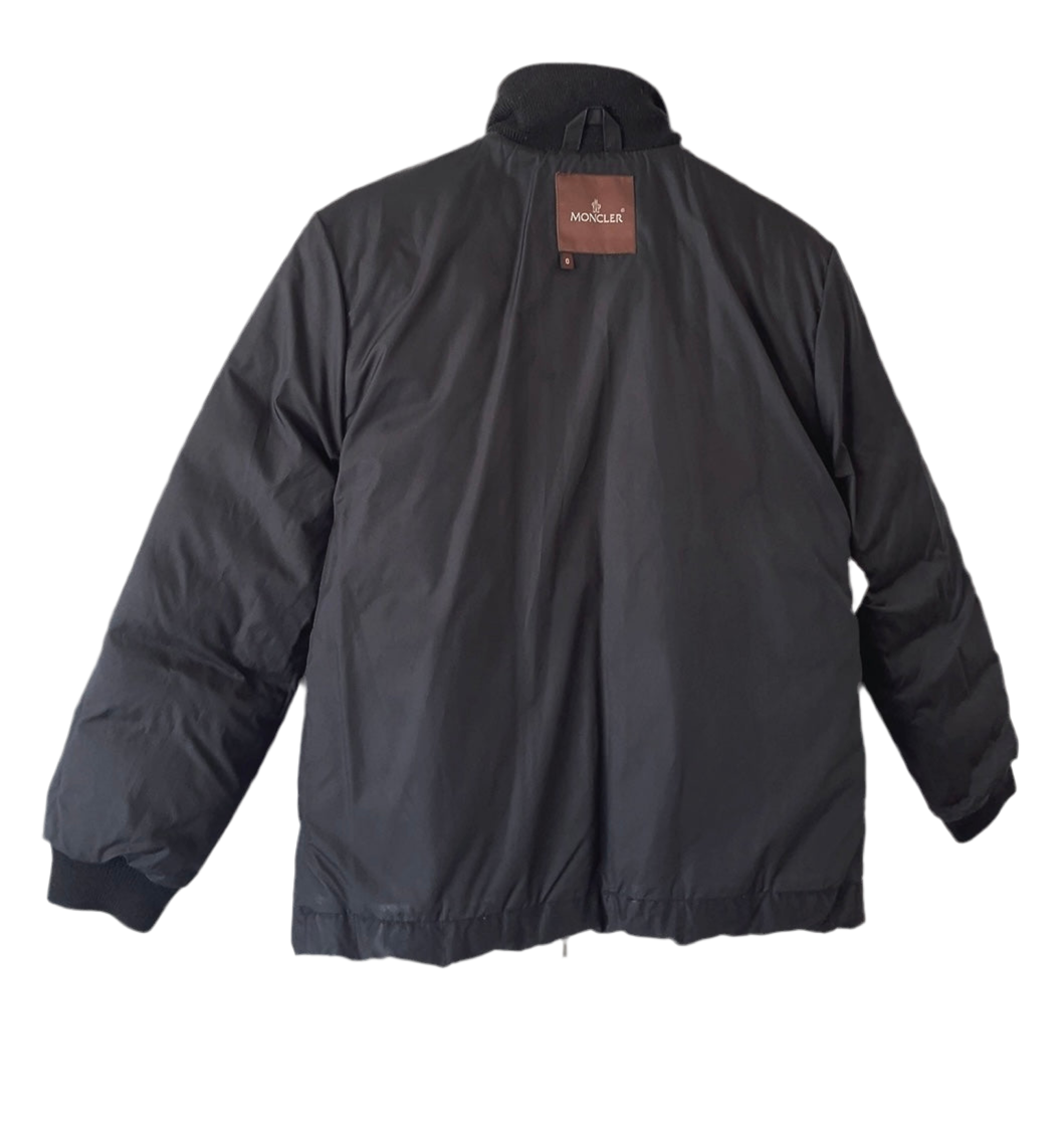MONCLER matte black down jacket