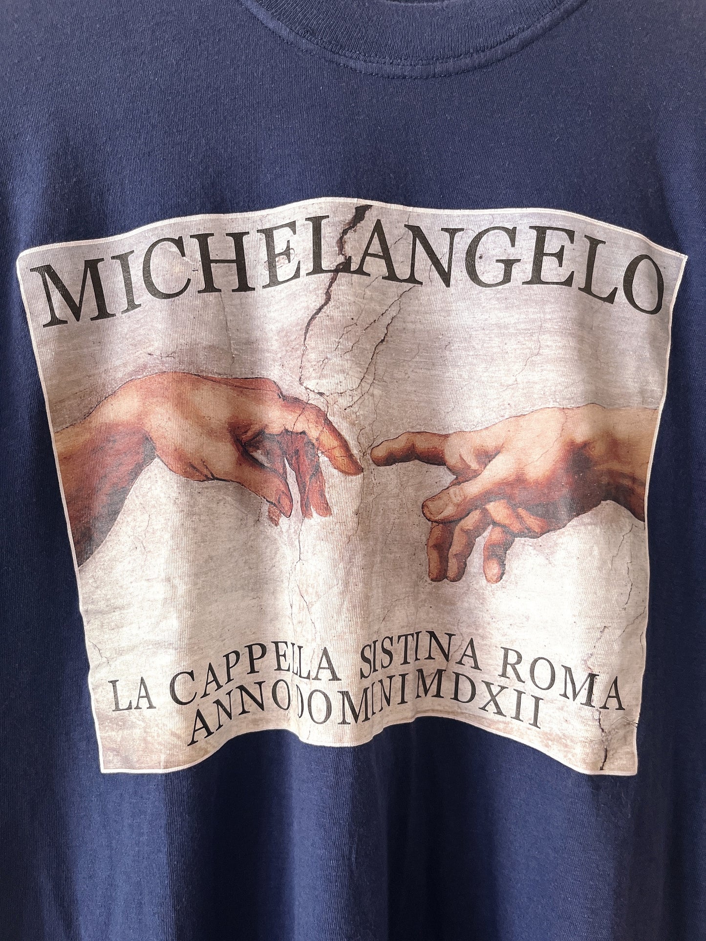vintage Michelangelo painting t-shirt