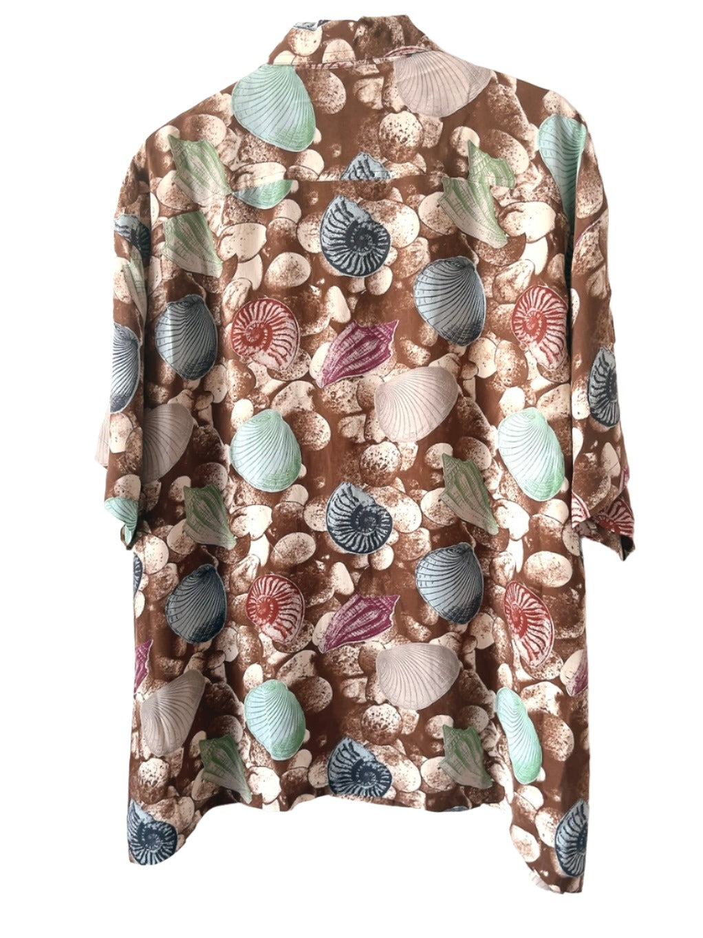 80s vintage shell motif silk shirt