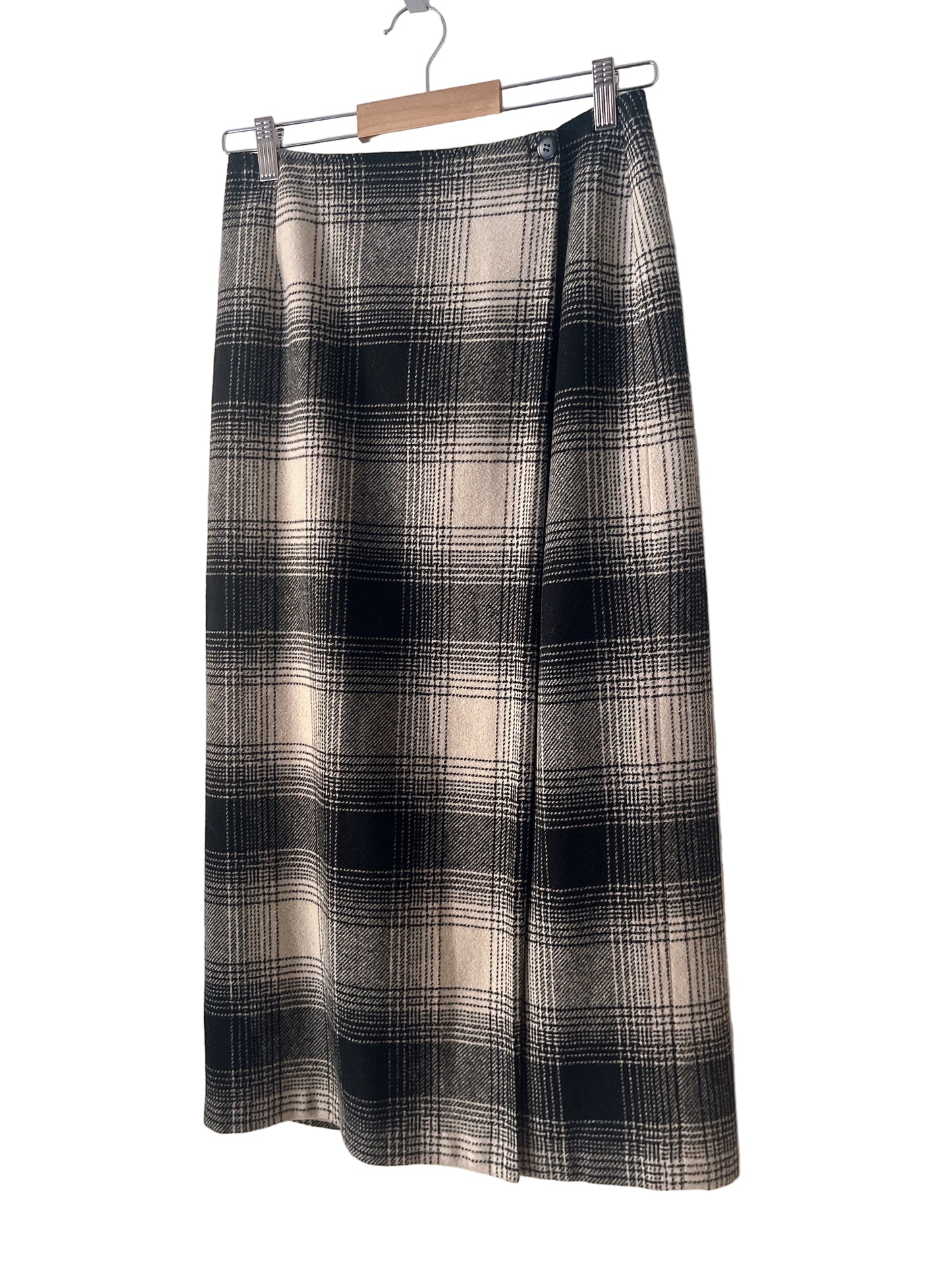 vintage b&w wrap skirt
