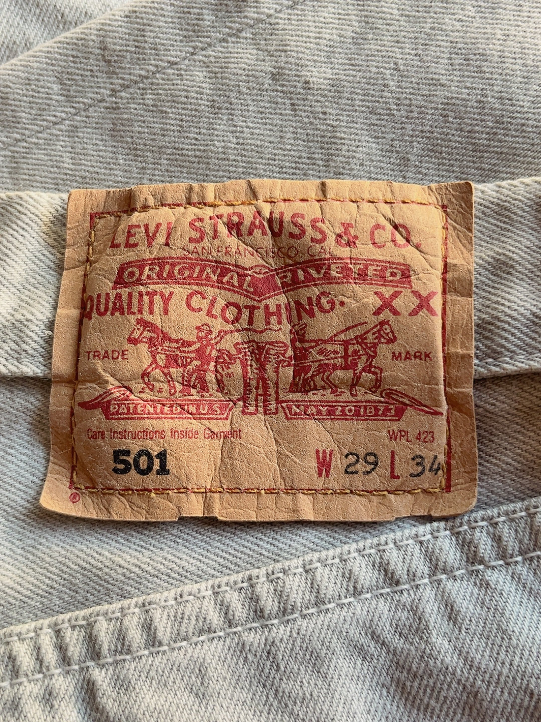 Levi’s 501 vintage gray denim