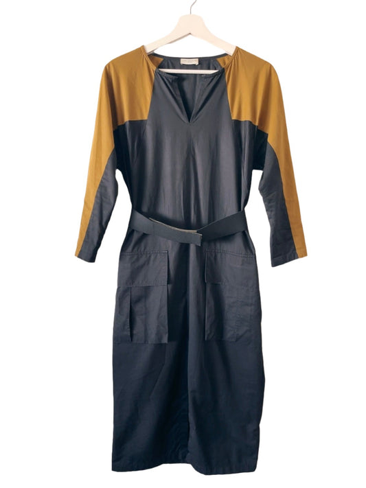 DRIES VAN NOTEN bi-color cotton one-piece dress