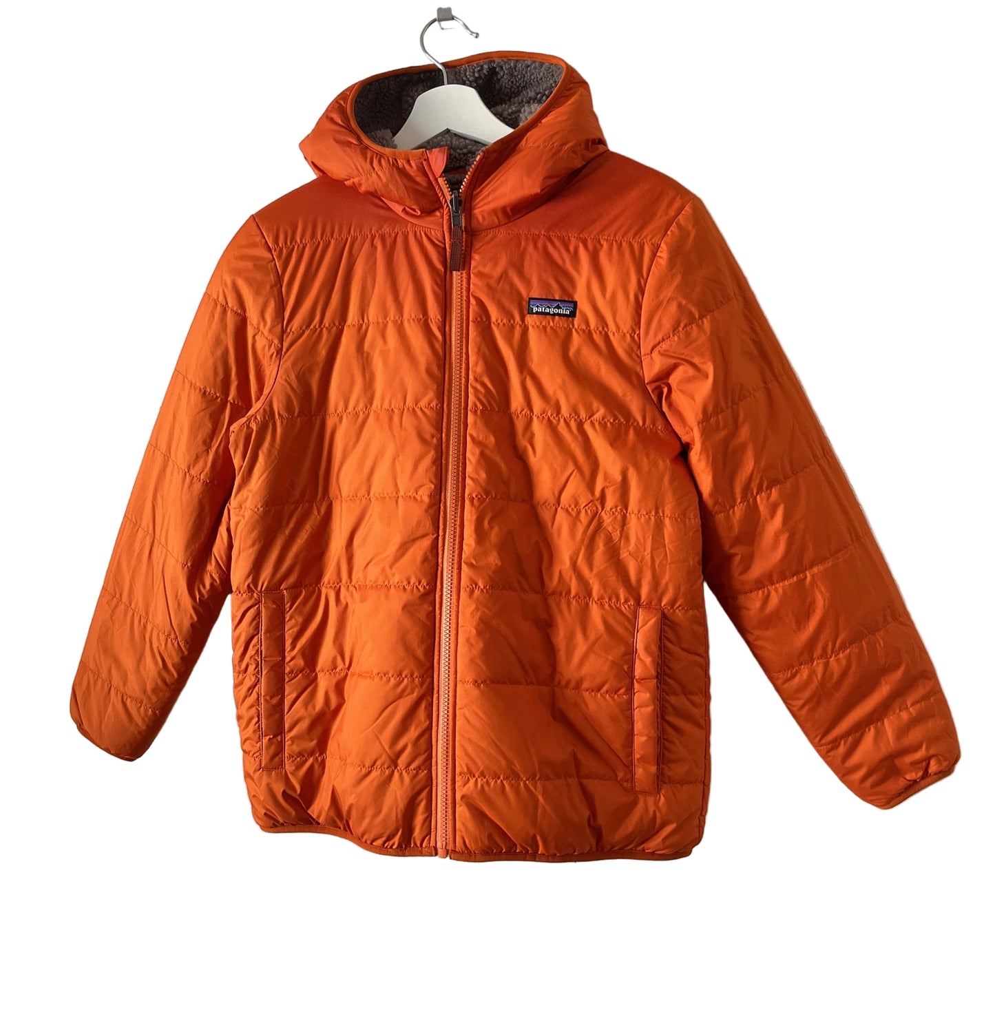 patagonia fleece reversible hoodie jacket